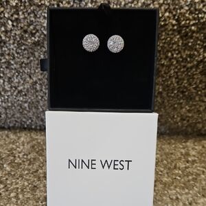 Nine West Sparkling Silver Earrings